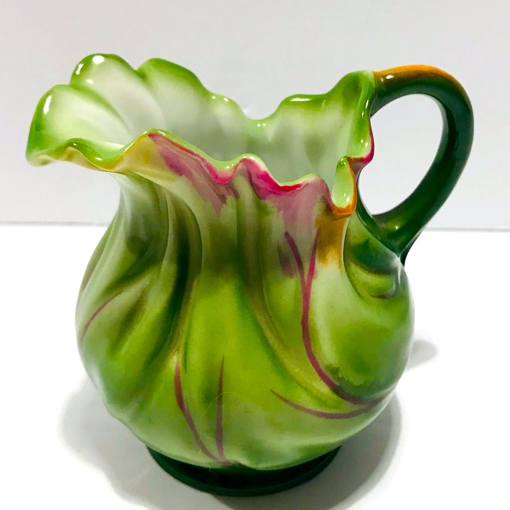 Antique Porcelain Creamer by KARL & BRD Austria Hand Painted 3.5” tall
